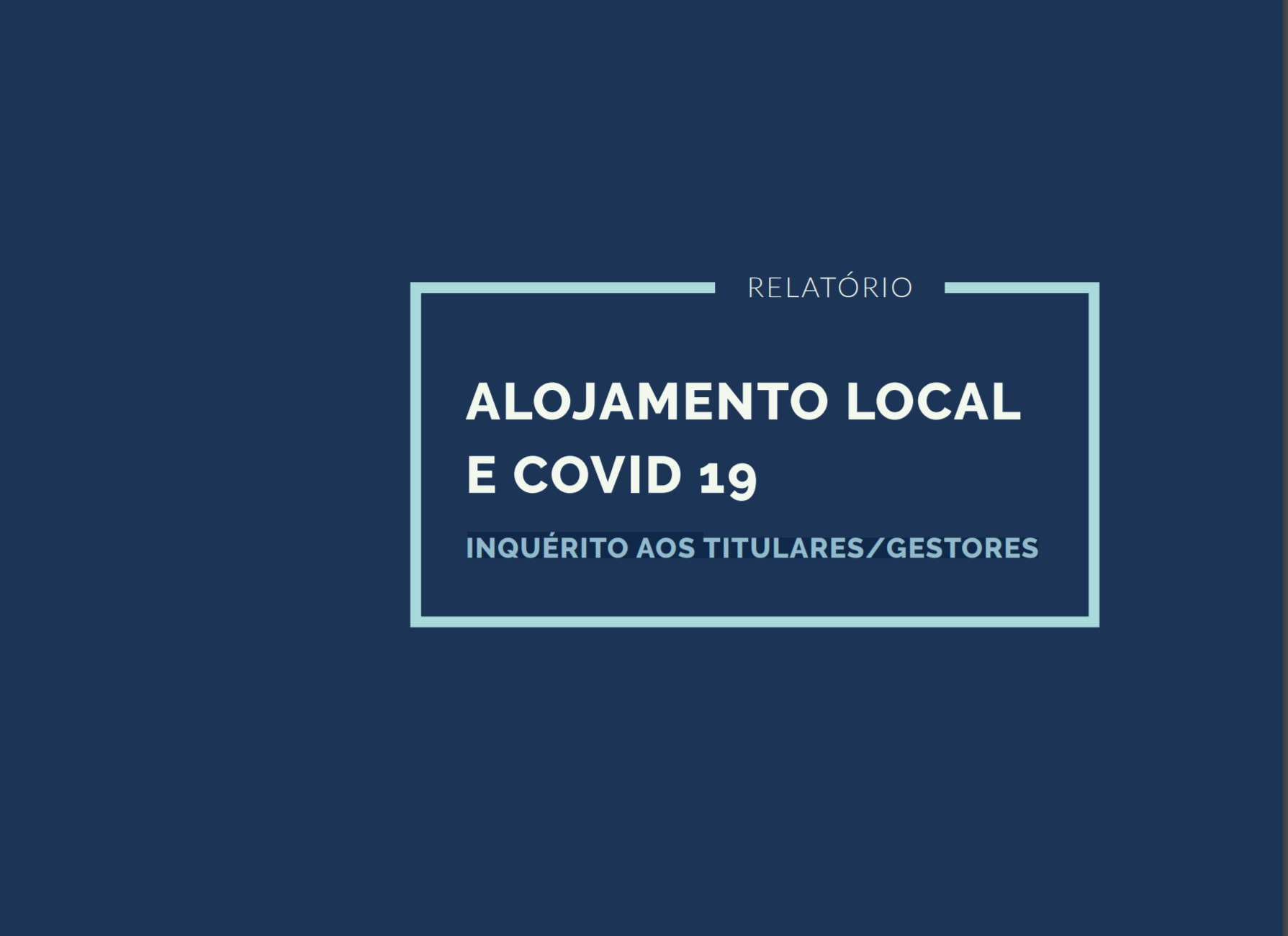 Alojamento Local e Covid-19